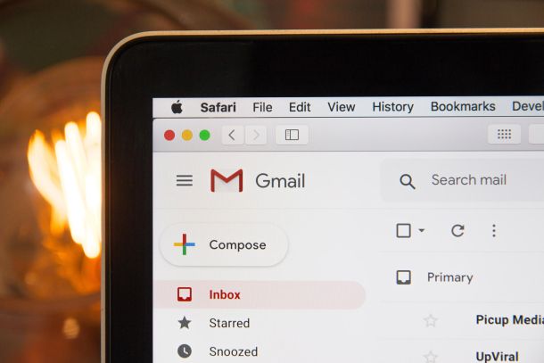 gmail computer screenshot indoors